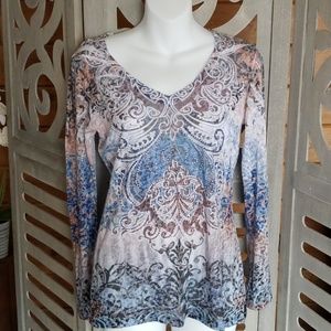 Lace back western style top
